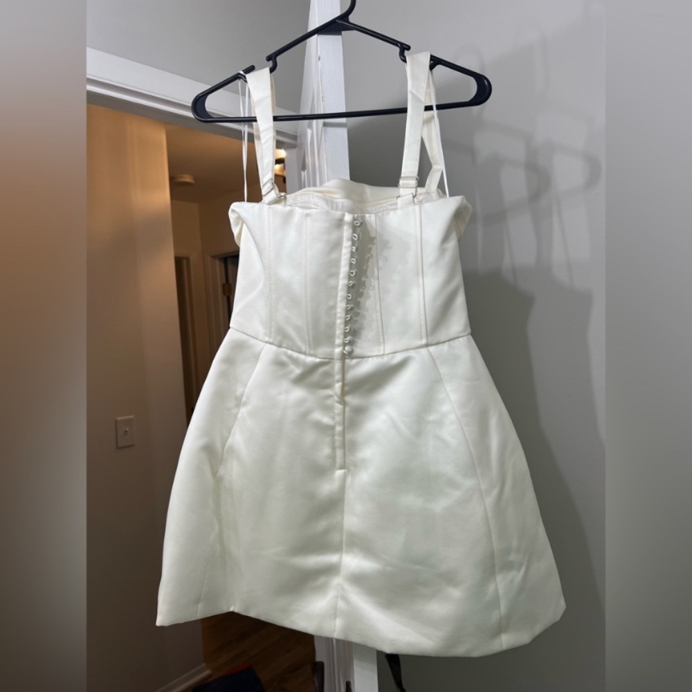 Meshki White Satin Corset Mini Dress - Picture 5 of 8